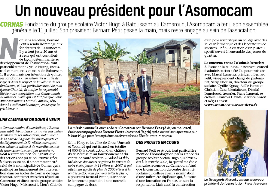 Du nouveau chez ASOMOCAM !
